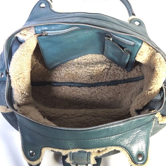 SALVATORE FERRAGAMO Handbag | SHEARLING HOBO SATCHEL - Picture 3 of 11